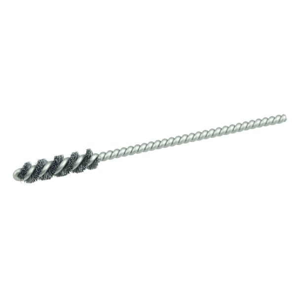 Weiler 1/4" Power Tube Brush, .004" Steel Wire Fill, 1" Brush Length 21072 - main